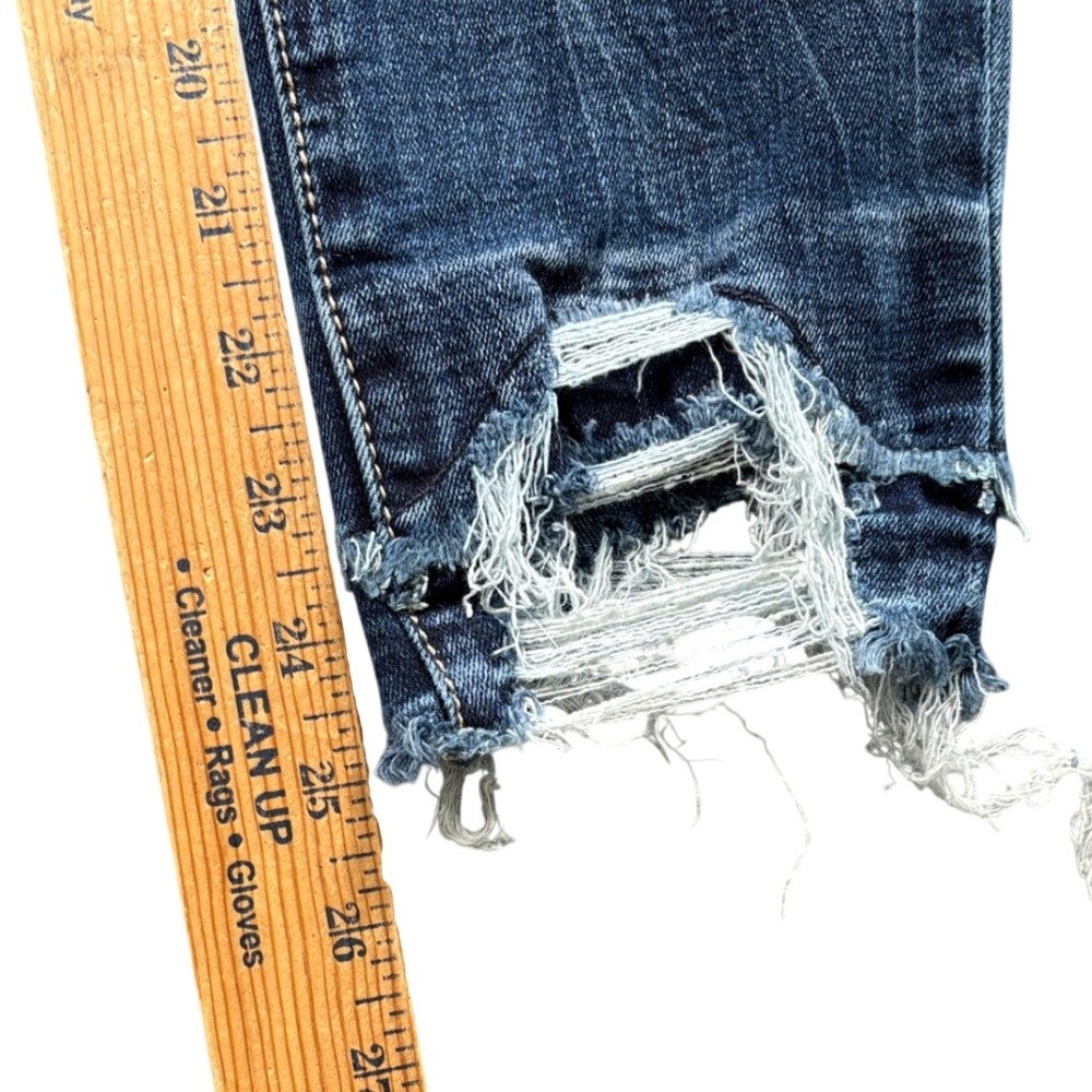 BKE Gabby Ankle Skinny Jeans Womens 31 Blue High Rise Curvy Distressed Hem - Picture 6 of 10